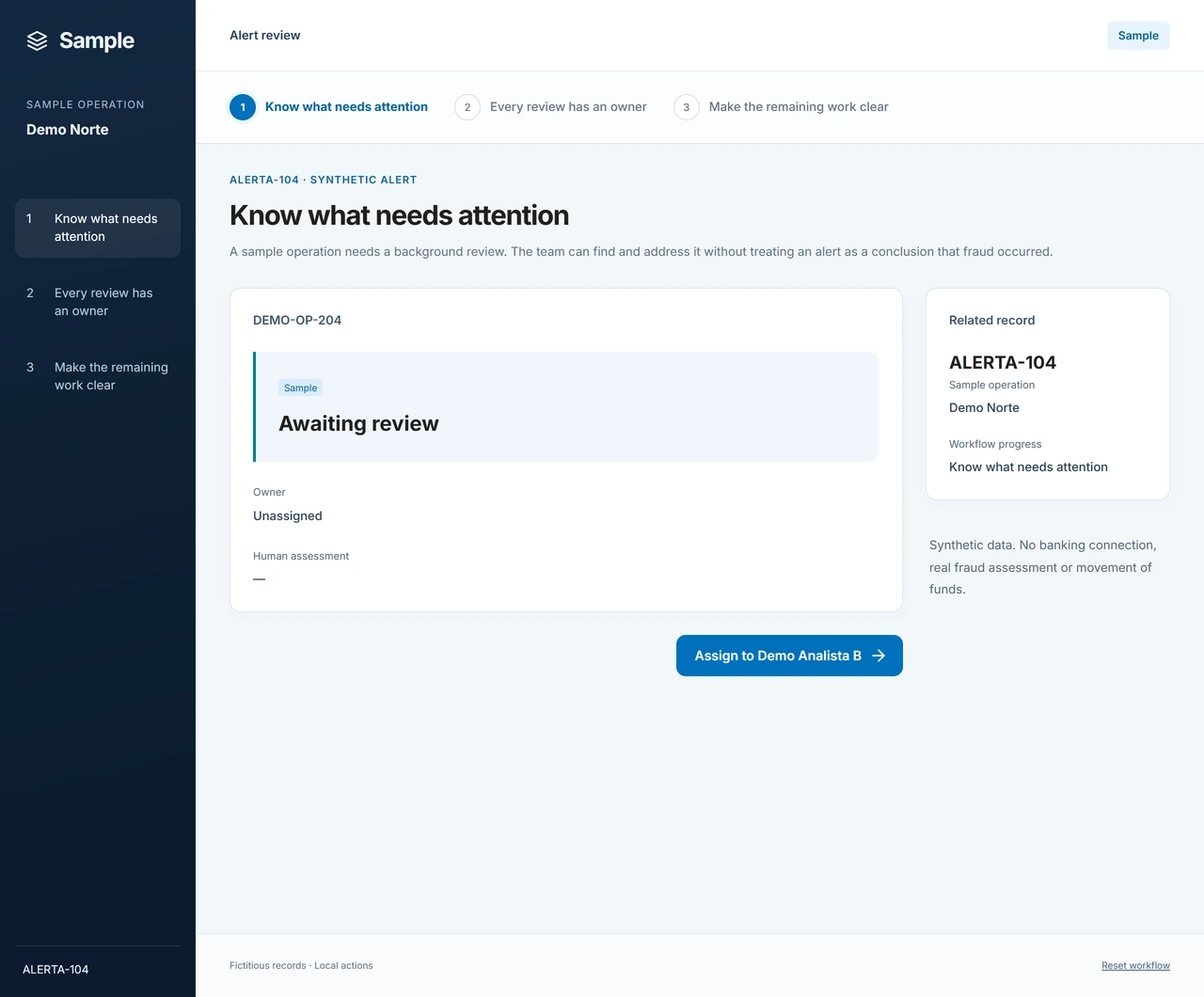 Sample: Identify what needs review